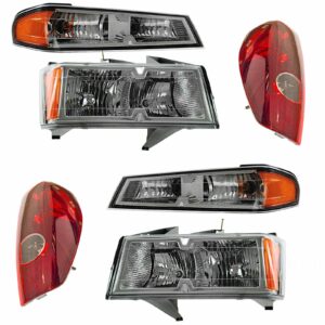 Headlight Parking Light Tail Lamp Kit Set of 6 for 04-12 Colorado Canyon Truck