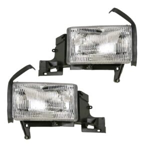 Headlights Headlamps Left & Right Pair Set for Dodge Ram Pickup Truck