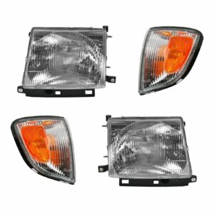Headlights & Parking Corner Lights Left & Right Kit Set for 97-00 Tacoma 2WD 2x4