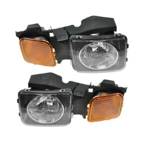 Headlights Headlamps Left & Right Pair Set for 06-10 Hummer H3 H3T