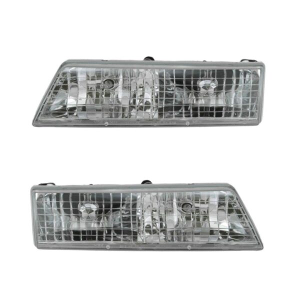 Headlights Headlamps Left & Right Pair Set for 95-97 Mercury Grand Marquis