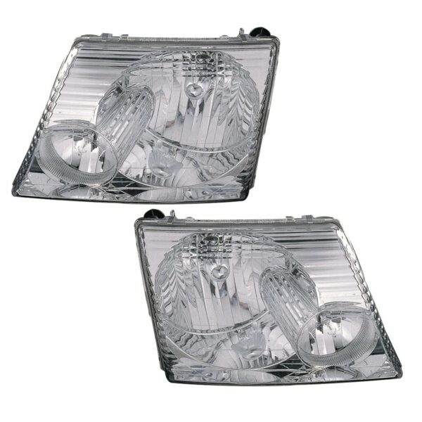 Headlights Headlamps Pair Set of 2 Kit for 02-05 Ford Explorer 4DR 4 Door