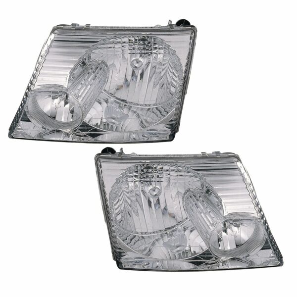 Headlights Headlamps Pair Set of 2 Kit for 02-05 Ford Explorer 4DR 4 Door