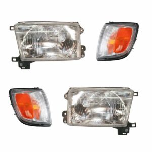 Headlight Lamp Parking Corner Light Kit Set of 4 Compatible with 96-97 Toyota 4Runner
