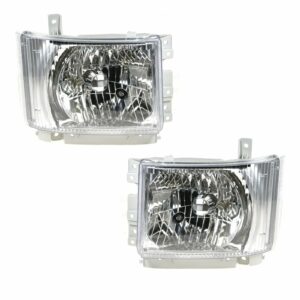Headlights Headlamps Left & Right Pair Set for 08-13 GMC W4500 Isuzu NPR NQR