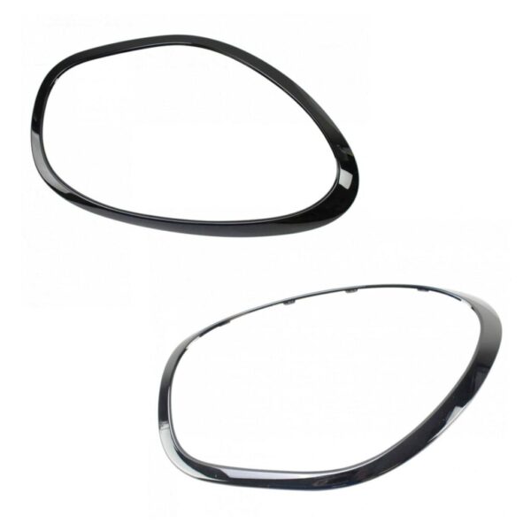 Headlight Lamp Bezel Trim Pair LH RH Sides Black for Mini Cooper Countryman