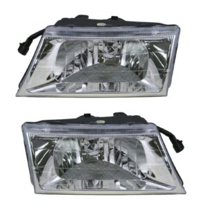 Front Composite Headlights Headlamps Lights Pair Set for 03-04 Grand Marquis