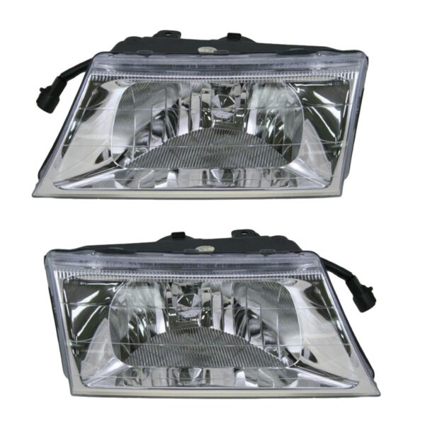 Front Composite Headlights Headlamps Lights Pair Set for 03-04 Grand Marquis