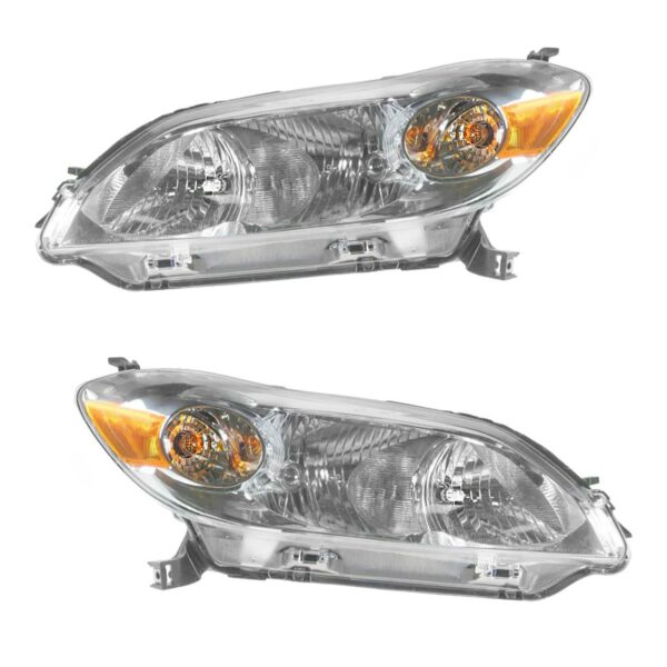 Front Headlight Headlamp Light Lamp Pair Set for 09-13 Toyota Matrix