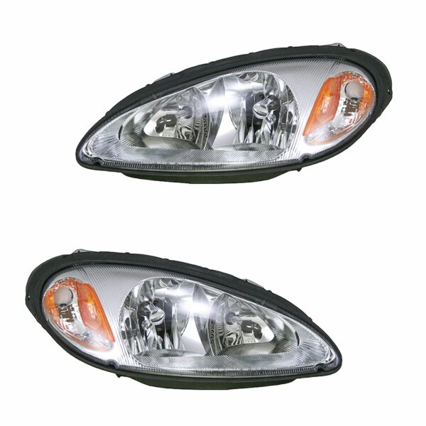 Headlights Headlamps Left & Right Pair Set for 01-05 Chrysler PT Cruiser