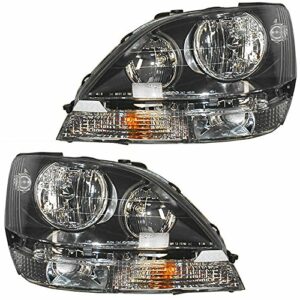 Headlights Headlamps Left & Right Pair Set for 99-00 Lexus RX300