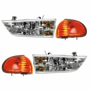 Headlight Lamp Parking Market Light Kit Set of 4 Compatible with 98 Ford Windstar
