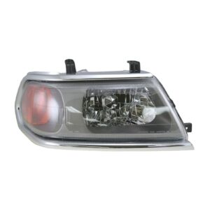 Headlight Headlamp w/ Chrome Trim Passenger Side RH for 00-04 Montero Sport