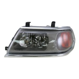 Headlight Headlamp w/ Chrome Trim Driver Side Left LH for 00-04 Montero Sport
