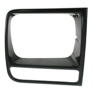 Black Headlight Headlamp Trim Bezel Passenger Side Right RH Compatible with 97-01 Cherokee