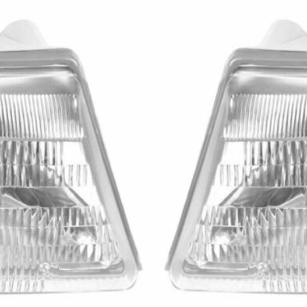 Headlights Headlamps Left & Right Pair Set for 98-00 Ford Ranger Pickup Truck