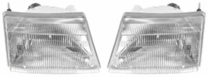 Headlights Headlamps Left & Right Pair Set for 98-00 Ford Ranger Pickup Truck
