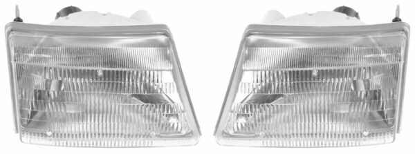 Headlights Headlamps Left & Right Pair Set for 98-00 Ford Ranger Pickup Truck