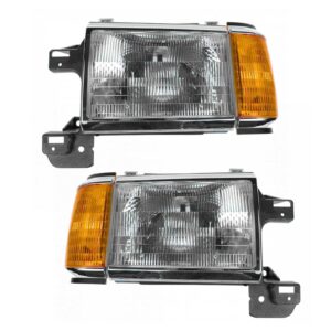 Headlight Assembly Compatible With 1987-1991 Ford Bronco F1987-1991 Ford Bronco F-150 F-250 F-350 Driver and Passenger Side