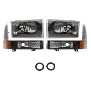 Performance Headlight w/ Corner Light Set for 99-04 Ford Super Duty Truck