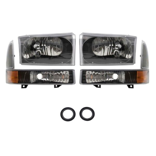 Performance Headlight w/ Corner Light Set for 99-04 Ford Super Duty Truck