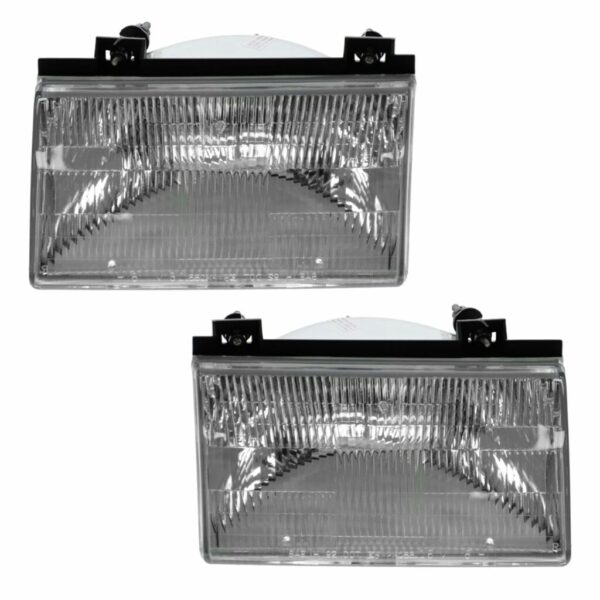Headlights Headlamps Left & Right Pair Set for 92-94 Ford Tempo Topaz