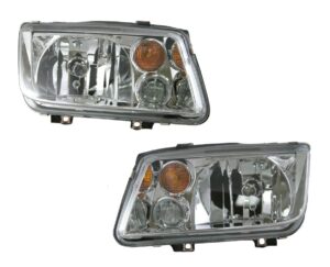Headlights Headlamps w/ Fog Lights Left & Right Pair Set for 02-05 VW Jetta