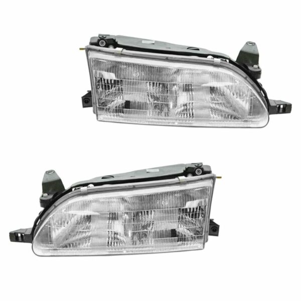 Headlights Headlamps Left & Right Pair Set for 93-97 Toyota Corolla
