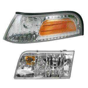 Headlight Assembly Compatible With 1998-2011 Ford Crown Victoria Driver Side