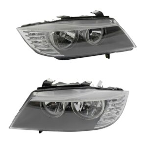 Halogen Headlight Assembly Pair LH & RH Sides for BMW 328i 335i M3 Sedan