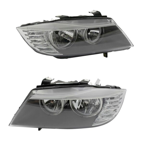 Halogen Headlight Assembly Pair LH & RH Sides for BMW 328i 335i M3 Sedan