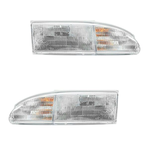 Headlights Headlamps Left & Right Pair Set for 94-95 Ford Thunderbird