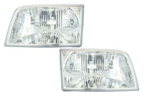 Front Headlights Headlamps Lights Lamps Pair Set for 06-11 Mercury Grand Marquis