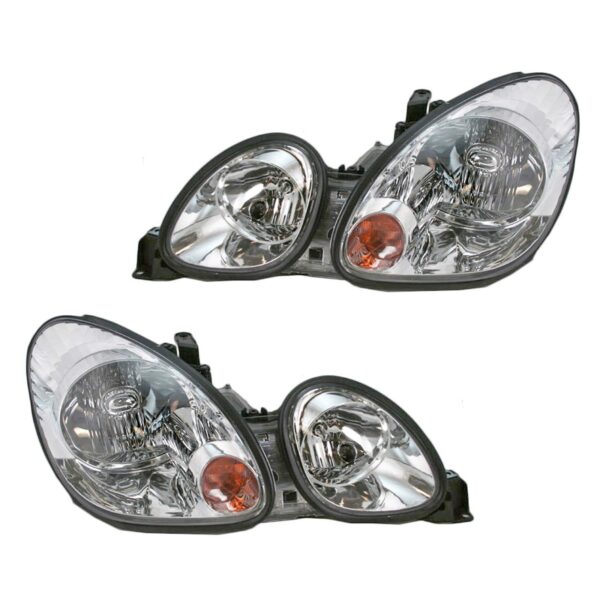 Headlights Headlamps Left & Right Pair Set for Lexus GS300 GS400 GS430