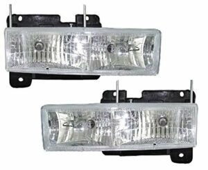 Diamond Performance Headlight lamp Pair Set of 2 Compatible with Blazer Tahoe Suburban Yukon