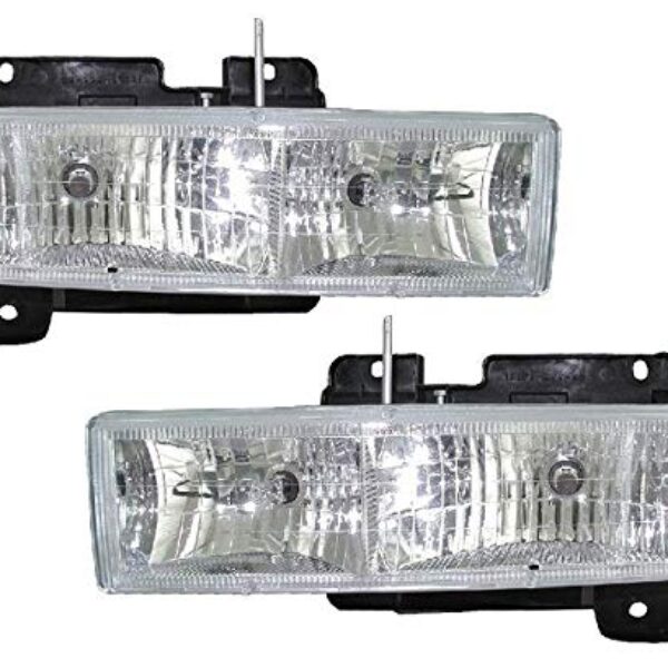 Diamond Performance Headlight lamp Pair Set of 2 Compatible with Blazer Tahoe Suburban Yukon