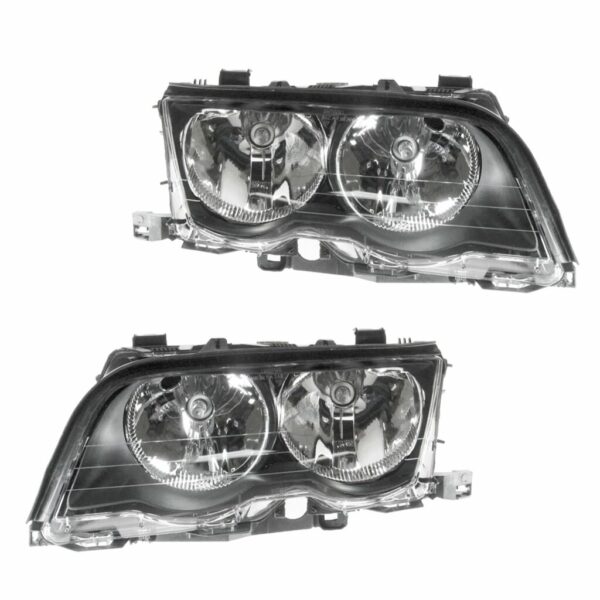 Headlights Headlamps Left & Right Lamp Pair Set for BMW 3 Sedan Series