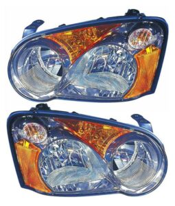 Headlight Headlamp Light Lamp Pair Set of 2 Left LH & Right RH for 04 Impreza