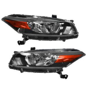 Headlight Headlamp Pair Set of 2 for 11-12 Honda Accord Coupe 2 Door