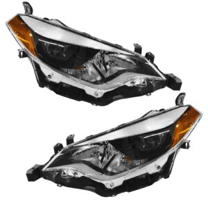 Headlight Head Lamp Pair Left LH Right RH Set For Toyota Corolla
