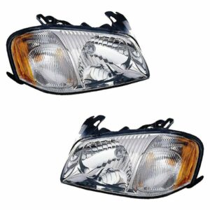 Headlights Headlamps Left & Right Pair Set for 01-04 Mazda Tribute