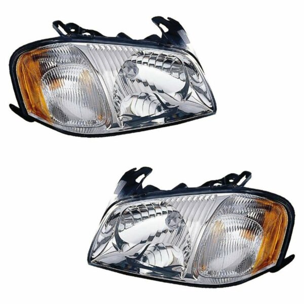 Headlights Headlamps Left & Right Pair Set for 01-04 Mazda Tribute