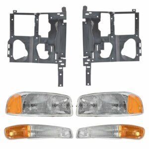 Headlight Parking Light Lamp Mounting Bracket Kit RH LH for 99-07 Sierra