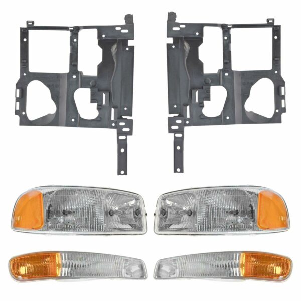 Headlight Parking Light Lamp Mounting Bracket Kit RH LH for 99-07 Sierra