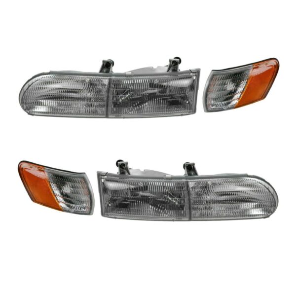 Headlight Headlamp Corner Light Lamp Kit Set of 4 for 92-95 Ford Taurus