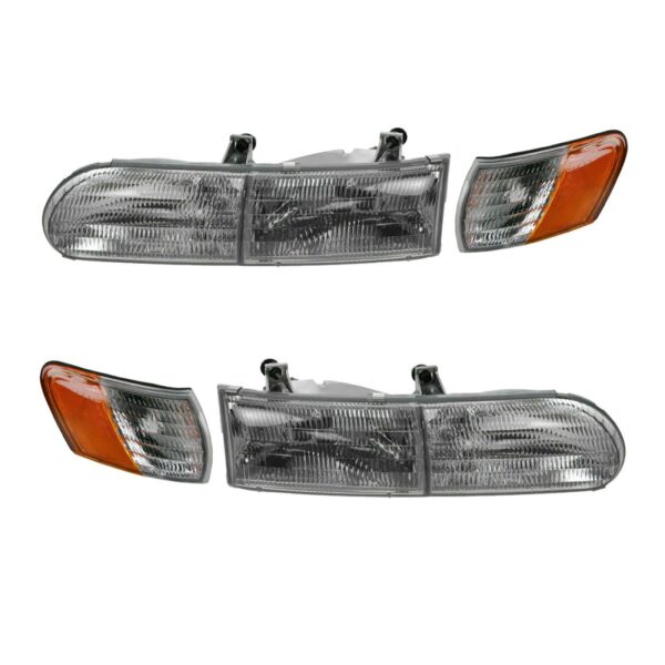 Headlight Headlamp Corner Light Lamp Kit Set of 4 for 92-95 Ford Taurus
