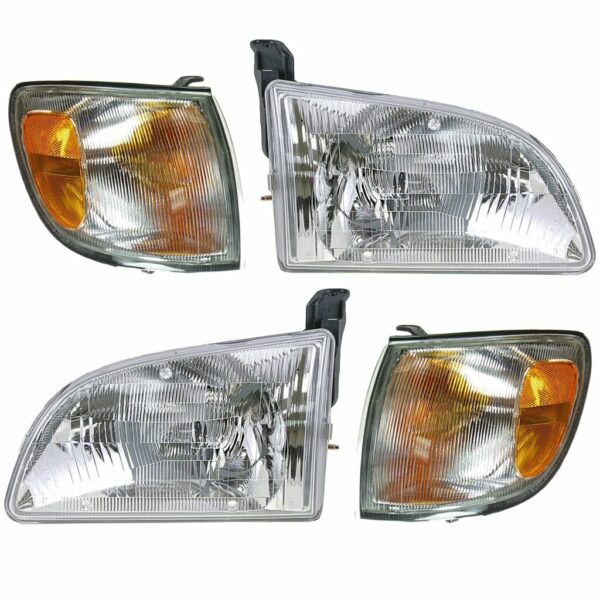 Headlight Lamp Parking Marker Corner Light LH RH 4 Piece Kit for Toyota Sienna