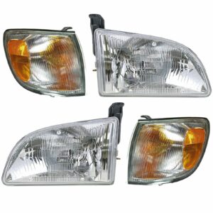 Headlight Lamp Parking Marker Corner Light LH RH 4 Piece Kit for Toyota Sienna