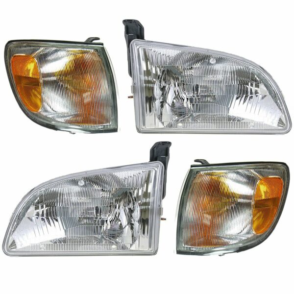 Headlight Lamp Parking Marker Corner Light LH RH 4 Piece Kit for Toyota Sienna