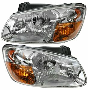 Headlight Headlamp Light Lamp Pair Set LH & RH For 07-08 Spectra LX EX Sedan